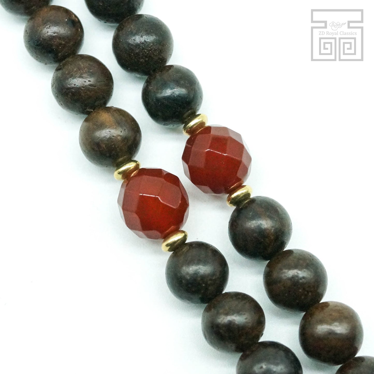 Wrathful Tara mala with Five Dhyani Buddha's crown