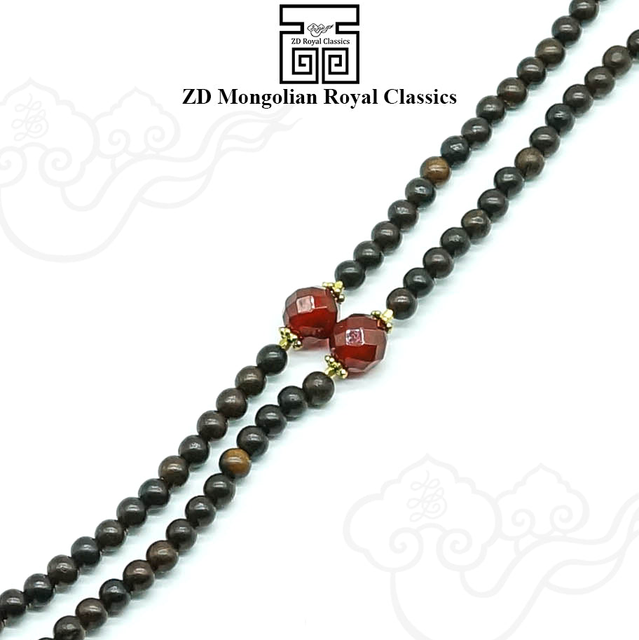 Black Makhakala mala with Five Dhyani Buddha's crown