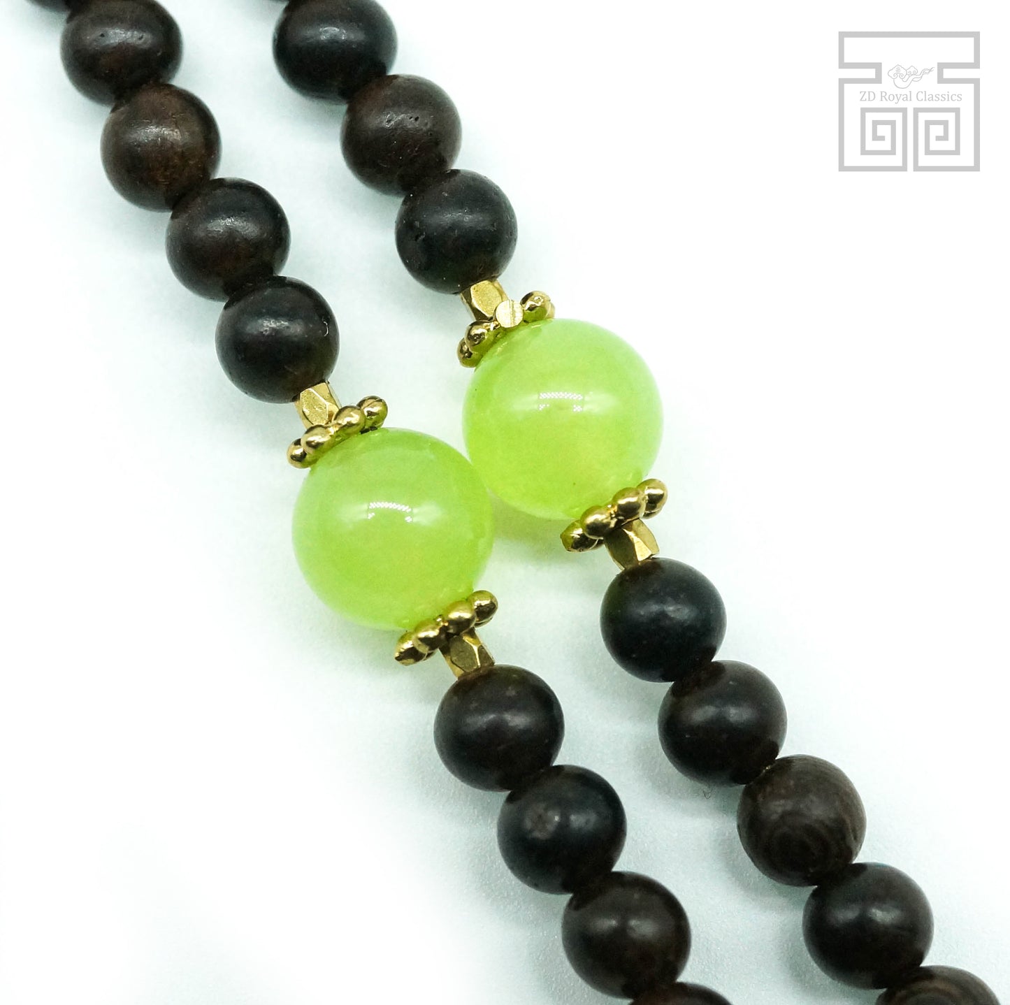 Wrathful Tara mala with Fiva Dhyani Buddha's crown