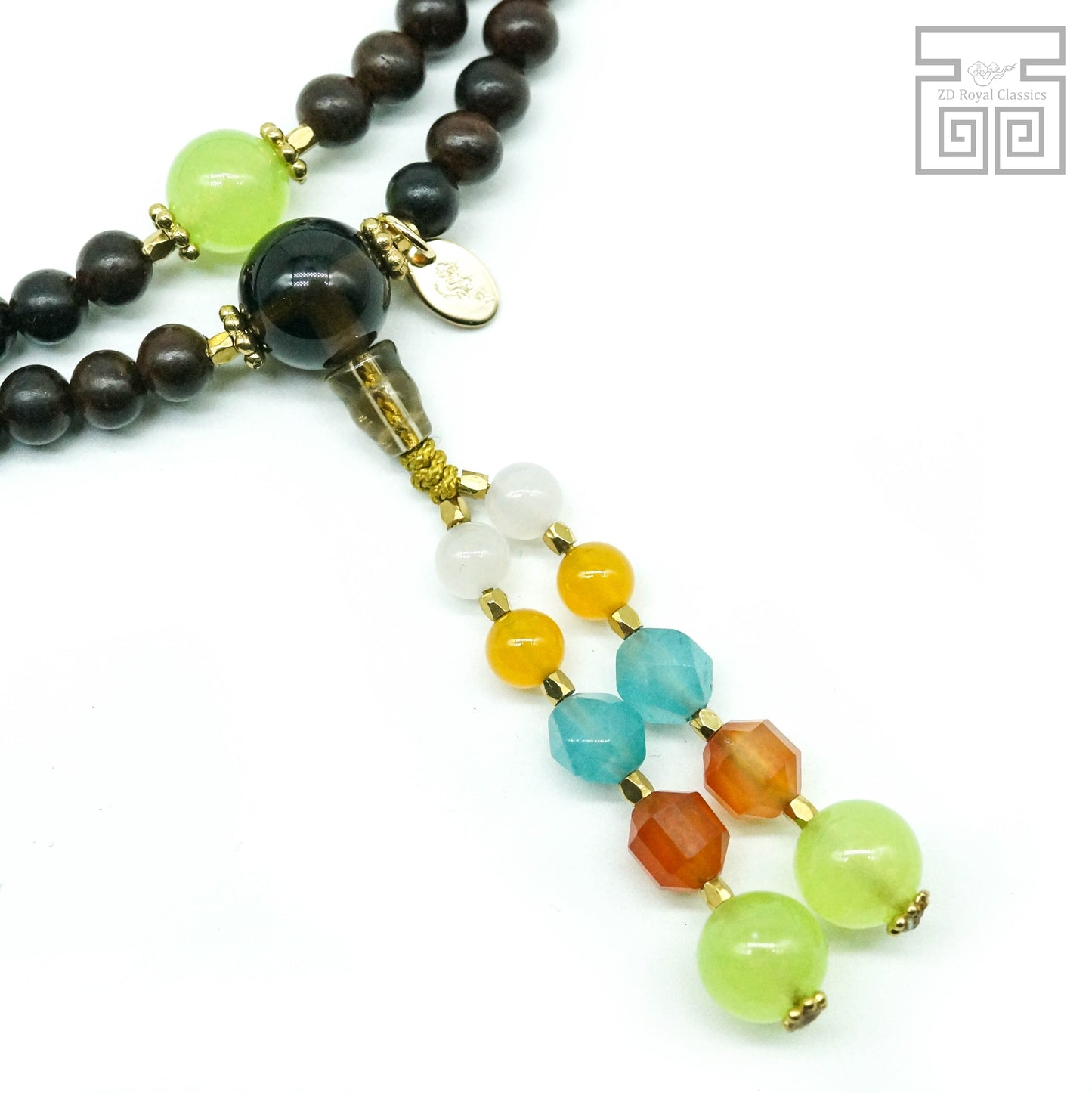 Wrathful Tara mala with Fiva Dhyani Buddha's crown