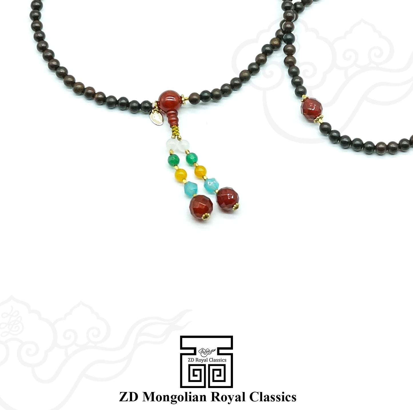 Black Makhakala mala with Five Dhyani Buddha's crown